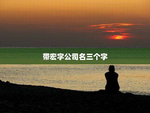 带宏字公司名三个字