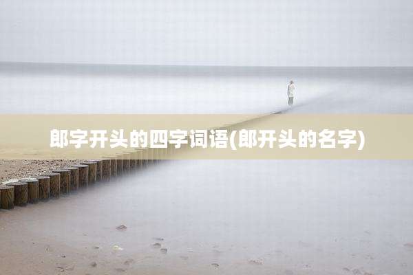 郎字开头的四字词语(郎开头的名字)