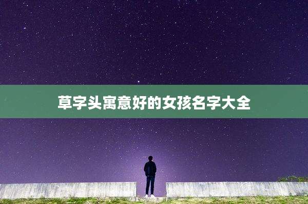 草字头寓意好的女孩名字大全