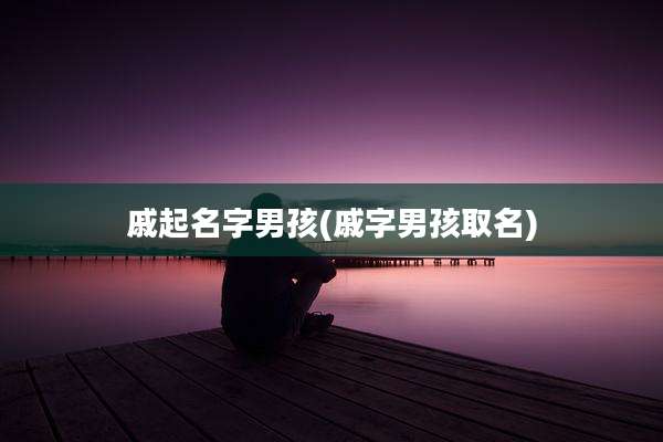 戚起名字男孩(戚字男孩取名)