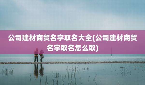 公司建材商贸名字取名大全(公司建材商贸名字取名怎么取)