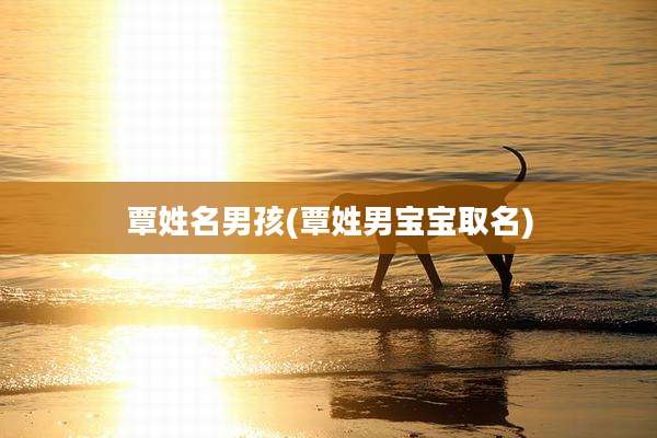 覃姓名男孩(覃姓男宝宝取名)