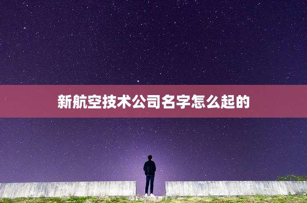 新航空技术公司名字怎么起的