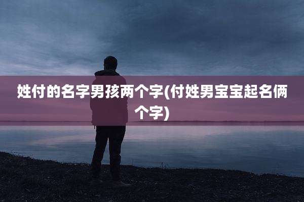 姓付的名字男孩两个字(付姓男宝宝起名俩个字)
