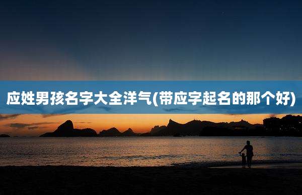 应姓男孩名字大全洋气(带应字起名的那个好)