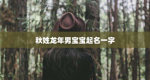 秋姓龙年男宝宝起名一字