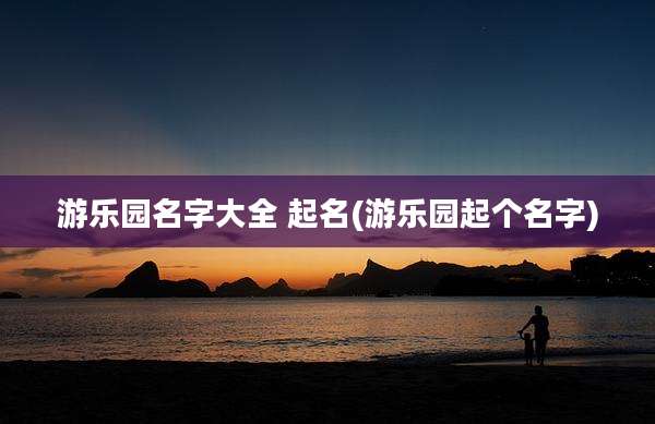 游乐园名字大全 起名(游乐园起个名字)