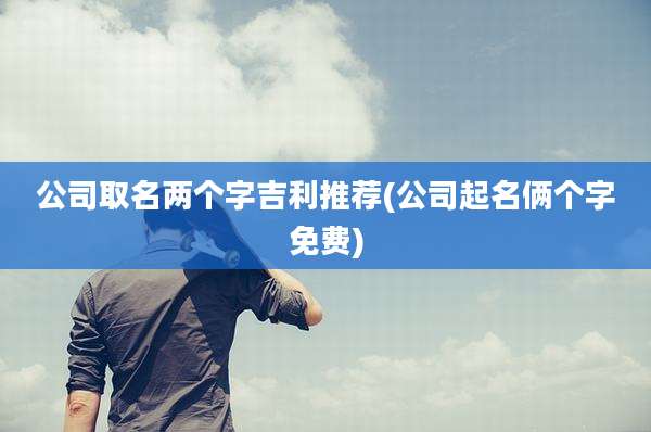 公司取名两个字吉利推荐(公司起名俩个字免费)