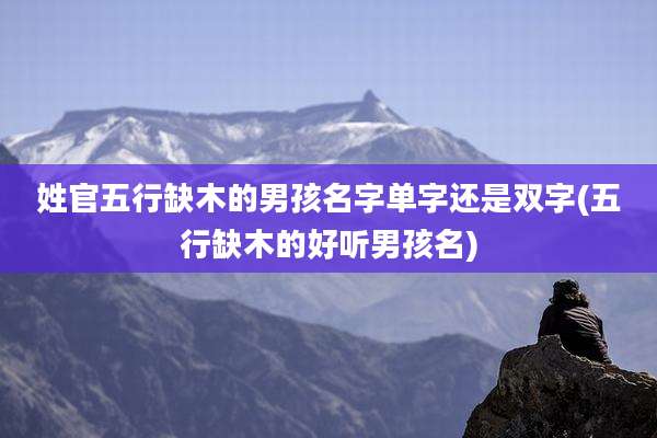 姓官五行缺木的男孩名字单字还是双字(五行缺木的好听男孩名)