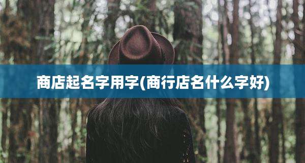 商店起名字用字(商行店名什么字好)