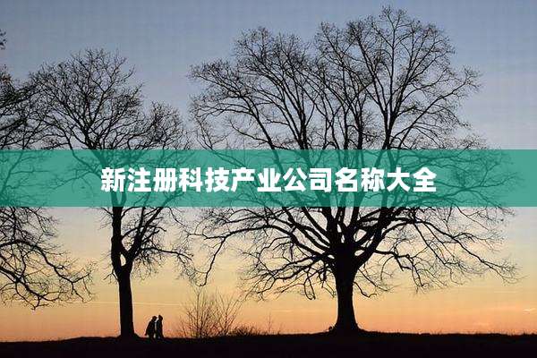 新注册科技产业公司名称大全
