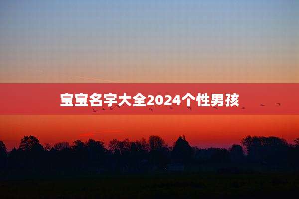 宝宝名字大全2024个性男孩