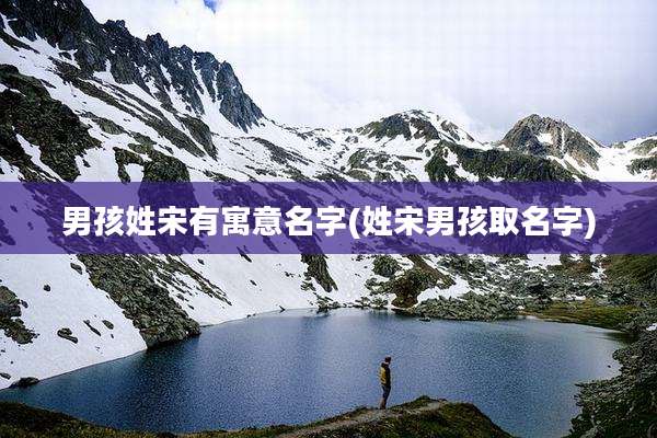 男孩姓宋有寓意名字(姓宋男孩取名字)