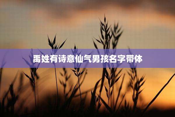 禹姓有诗意仙气男孩名字带体