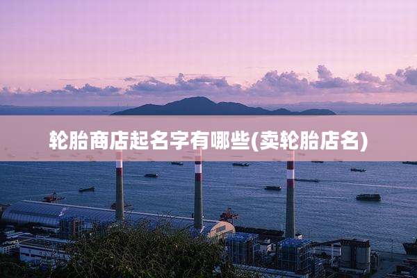 轮胎商店起名字有哪些(卖轮胎店名)