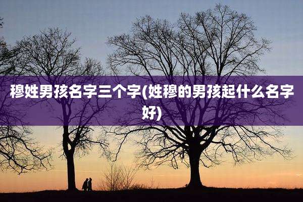 穆姓男孩名字三个字(姓穆的男孩起什么名字好)