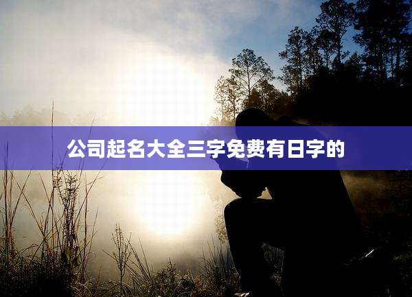 公司起名大全三字免费有日字的