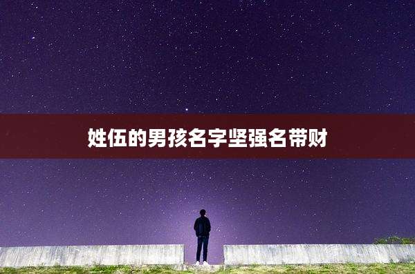 姓伍的男孩名字坚强名带财