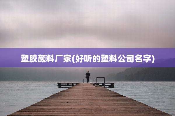 塑胶颜料厂家(好听的塑料公司名字)