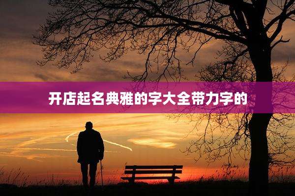 开店起名典雅的字大全带力字的