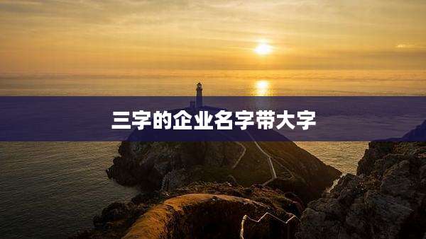 三字的企业名字带大字