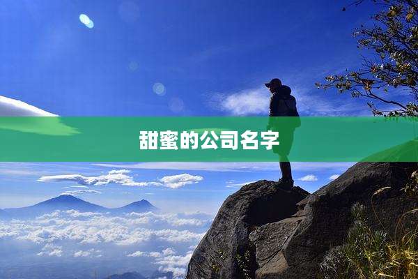 甜蜜的公司名字