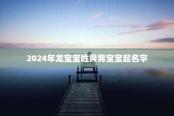 2024年龙宝宝姓黄男宝宝起名字
