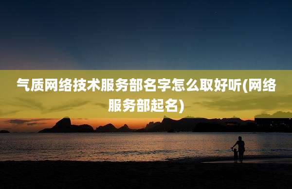 气质网络技术服务部名字怎么取好听(网络服务部起名)