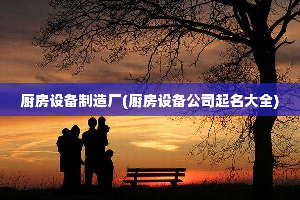 厨房设备制造厂(厨房设备公司起名大全)