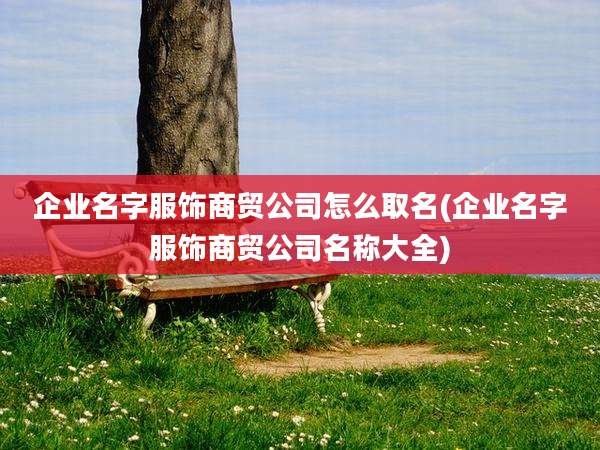 企业名字服饰商贸公司怎么取名(企业名字服饰商贸公司名称大全)