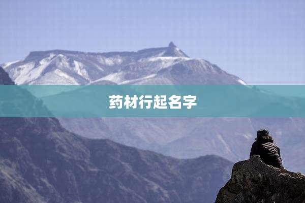 药材行起名字