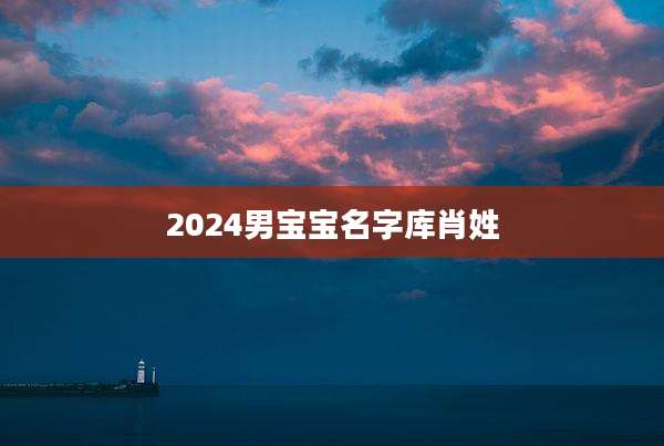 2024男宝宝名字库肖姓