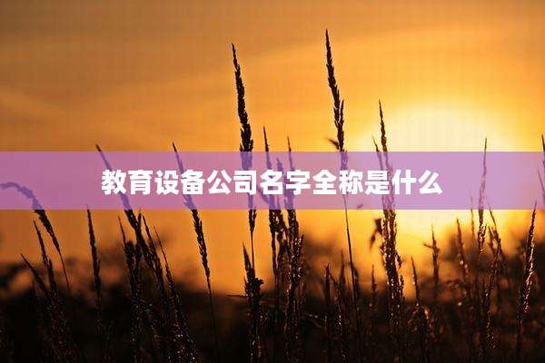 教育设备公司名字全称是什么