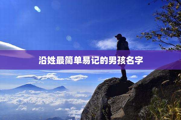 沿姓最简单易记的男孩名字