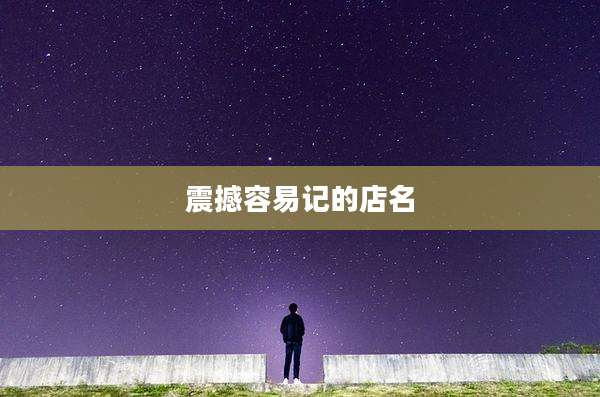 震撼容易记的店名