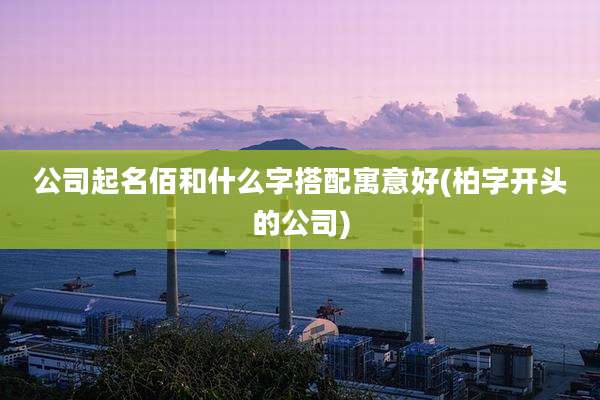 公司起名佰和什么字搭配寓意好(柏字开头的公司)