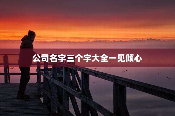 公司名字三个字大全一见倾心