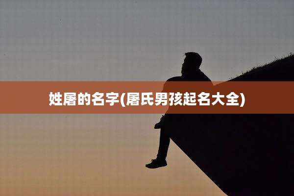 姓屠的名字(屠氏男孩起名大全)