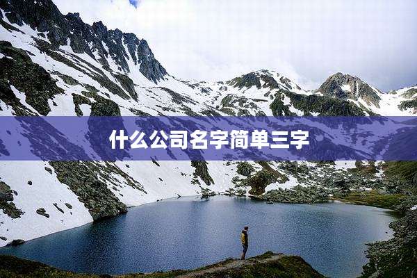 什么公司名字简单三字