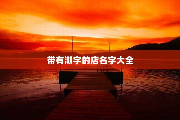 带有潮字的店名字大全