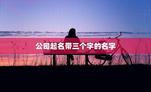 公司起名带三个字的名字
