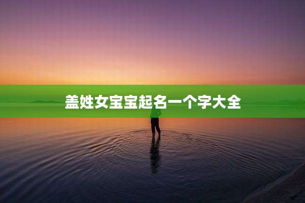 盖姓女宝宝起名一个字大全