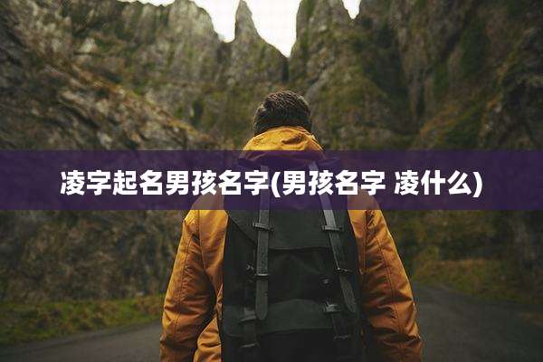 凌字起名男孩名字(男孩名字 凌什么)