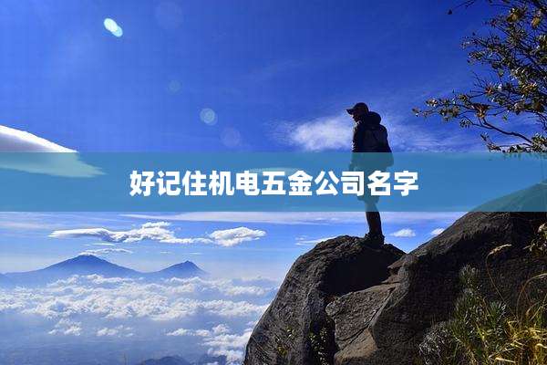 好记住机电五金公司名字