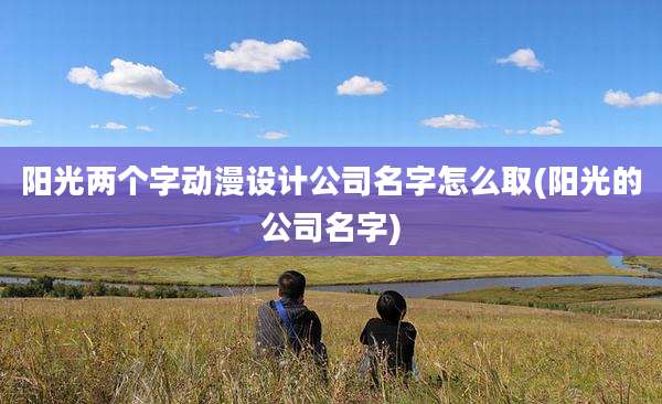 阳光两个字动漫设计公司名字怎么取(阳光的公司名字)