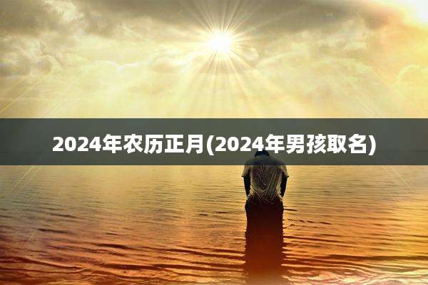 2024年农历正月(2024年男孩取名)