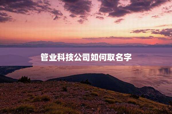 管业科技公司如何取名字