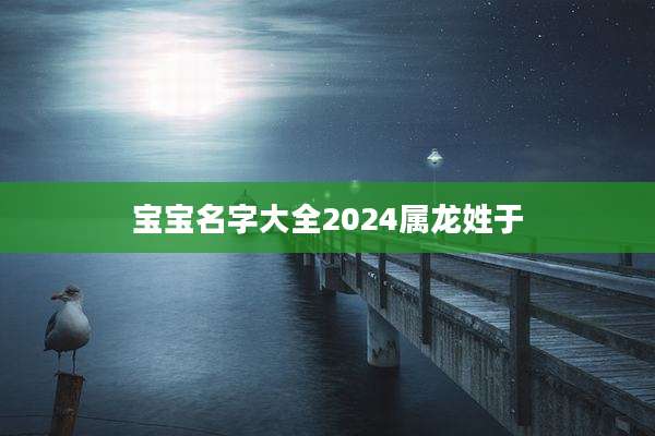 宝宝名字大全2024属龙姓于