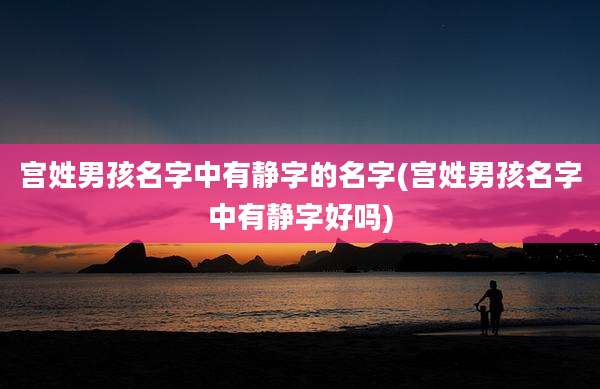 宫姓男孩名字中有静字的名字(宫姓男孩名字中有静字好吗)