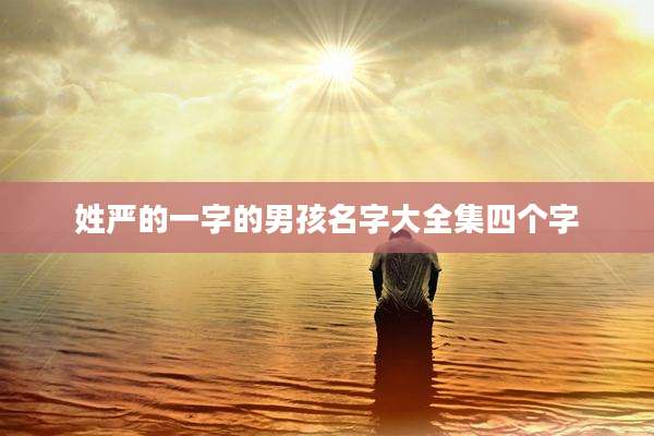 姓严的一字的男孩名字大全集四个字